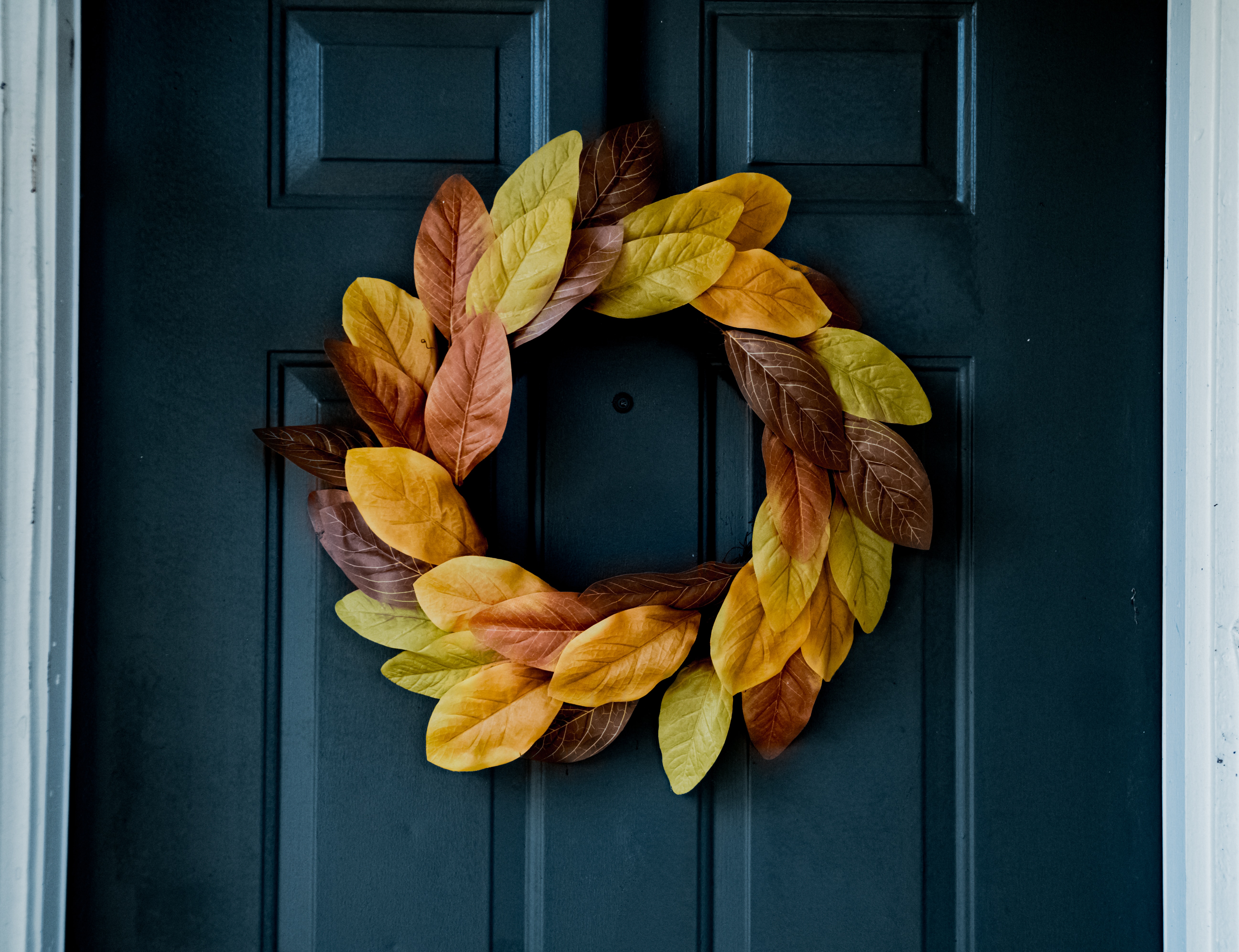 podzimní věnec na dveře
